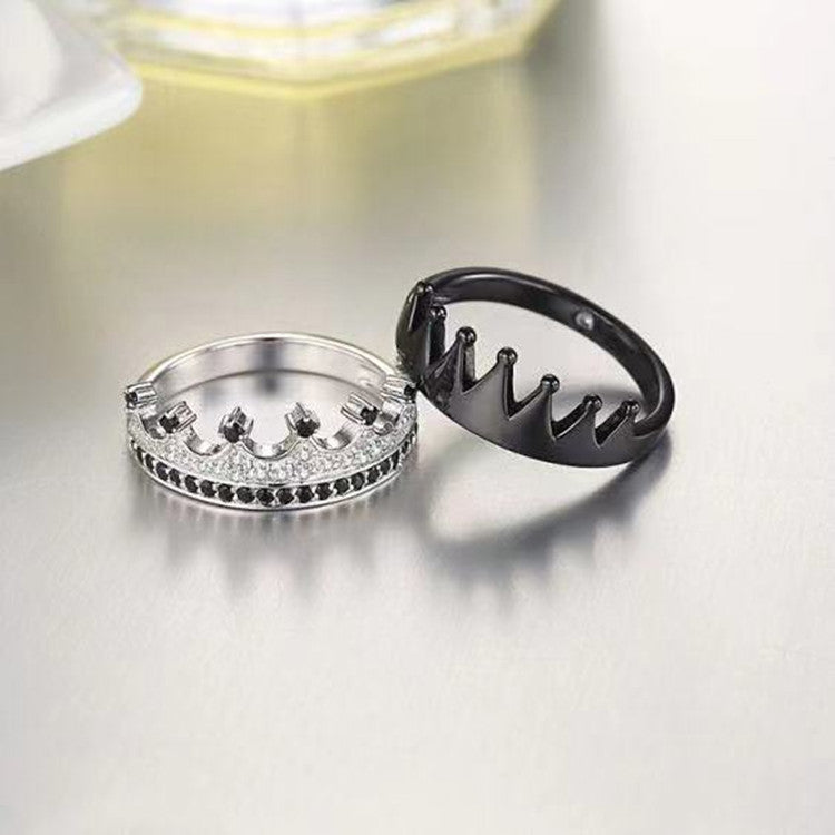 Women's Fashion Two-color Diamond Ring - Málle