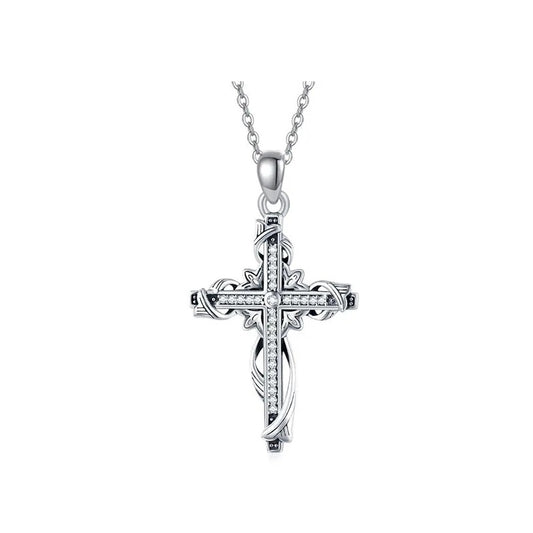 925 Sterling Silver for Women Cross Pendant Cross Jewelry Cross Necklace - Málle