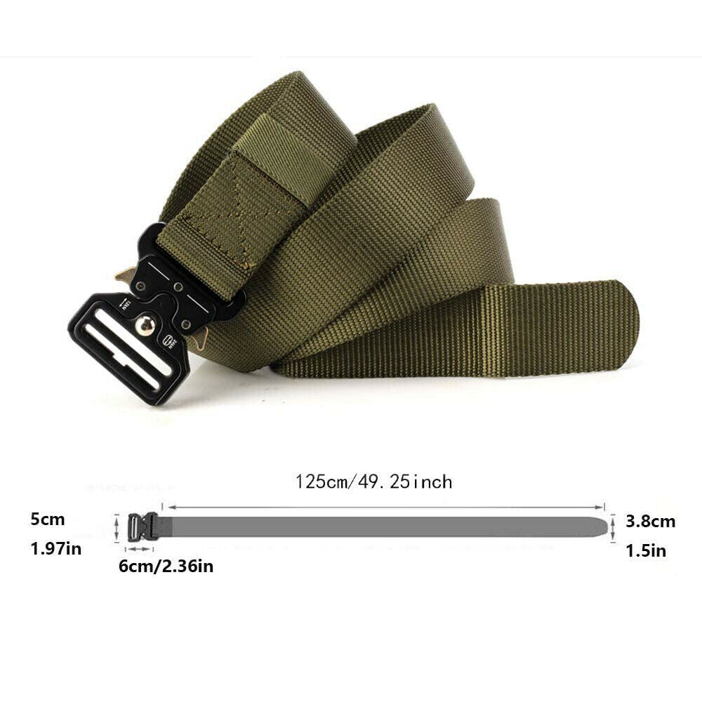 Military Tactical Belt Heavy Duty Security Working Utility Nylon Army Waistband - Málle