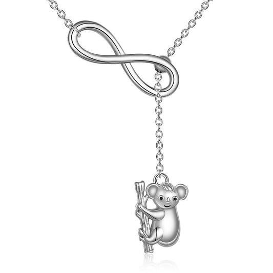 Koala Necklace for Women Sterling Silver Pendant Animal Necklace for Girls Koala Bear Jewelry - Málle